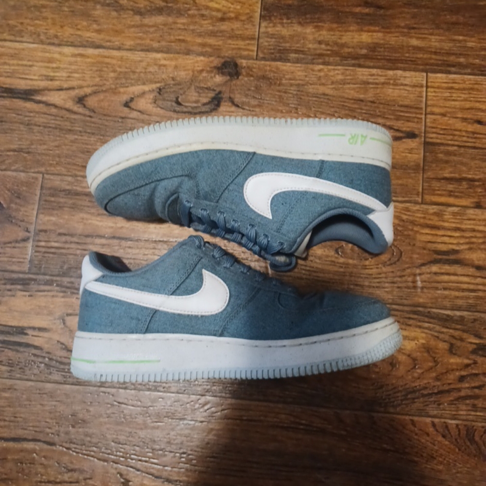 Nike Air Force Low '07 Canvas Ozone Blue Size Men's Gorgeous